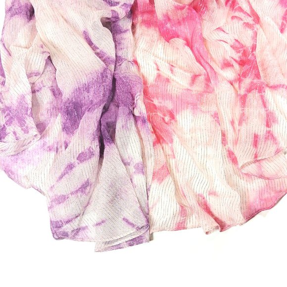 Rococo Sand Ava Maxi Dress Small Fuchsia Metallic Tie Dye Boho Dress New - Picture 6 of 6